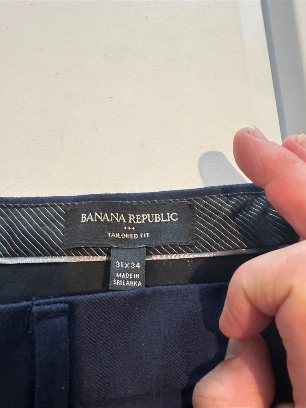 Banana Republic Men's Dark Navy Dress Trousers